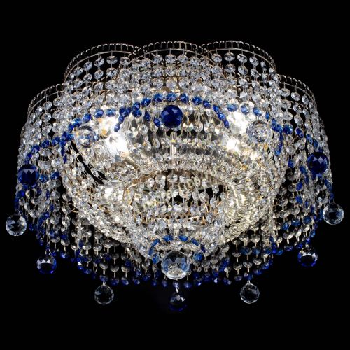 Люстра Камелия №4 синяя в Подольске Гусь Хрустальный