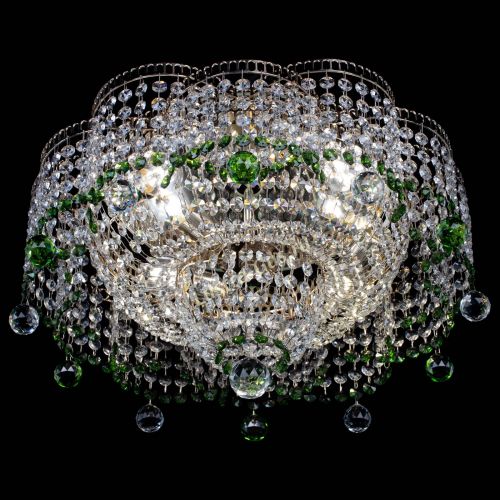 Люстра Камелия №4 зеленая в Подольске Гусь Хрустальный