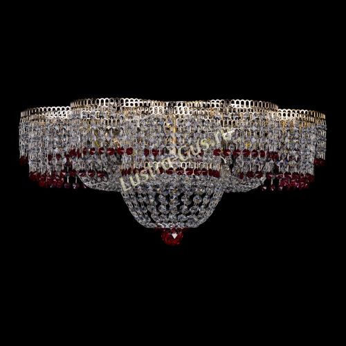 Люстра Камелия №1 красная в Подольске Гусь Хрустальный