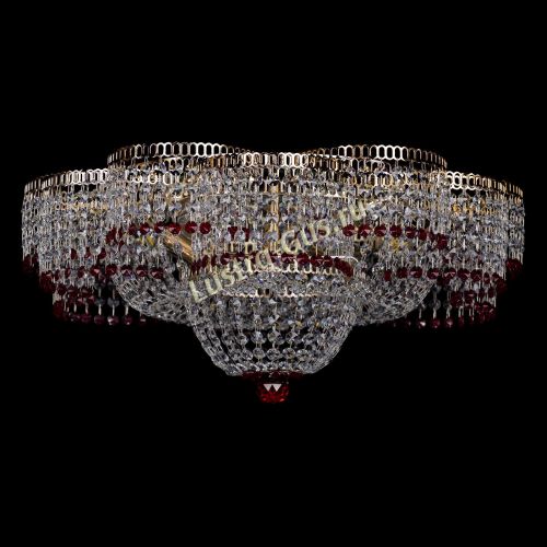 Люстра Камелия №1 красная в Подольске Гусь Хрустальный