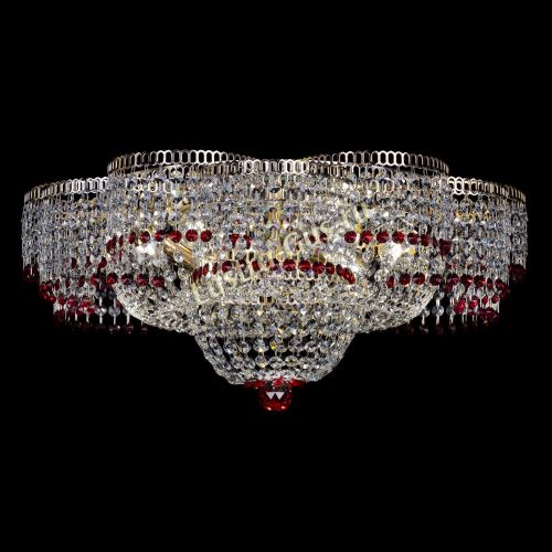 Люстра Камелия №1 красная в Подольске Гусь Хрустальный