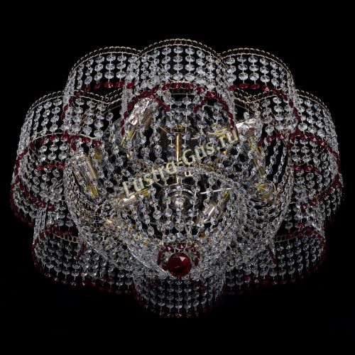 Люстра Камелия №1 красная в Подольске Гусь Хрустальный