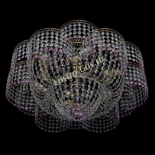 Люстра Камелия №1 розовая в Подольске Гусь Хрустальный