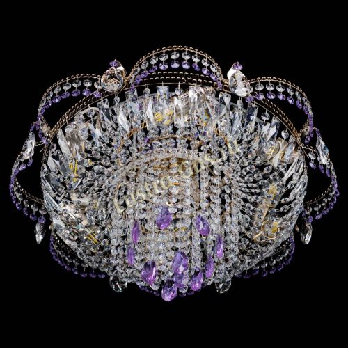 Люстра Камея №1 фиолетовая в Подольске Гусь Хрустальный