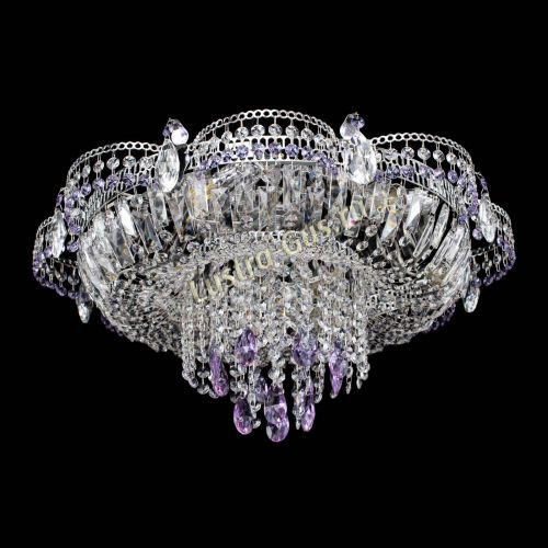 Люстра Камея №1 фиолетовая в Подольске Гусь Хрустальный