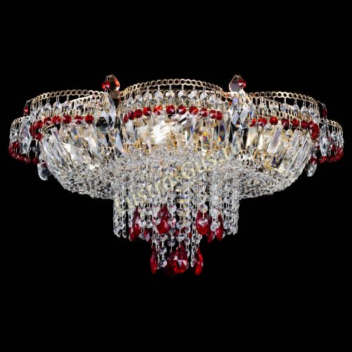 Люстра Камея №1 красная в Подольске Гусь Хрустальный