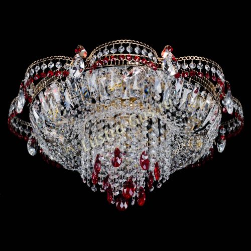 Люстра Камея №1 красная в Подольске Гусь Хрустальный