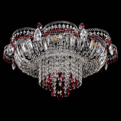 Люстра Камея №1 красная в Подольске Гусь Хрустальный