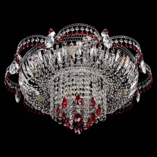 Люстра Камея №1 красная в Подольске Гусь Хрустальный