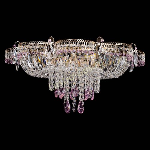 Люстра Камея №1 розовая в Подольске Гусь Хрустальный