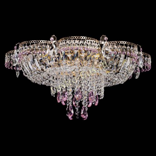 Люстра Камея №1 розовая в Подольске Гусь Хрустальный