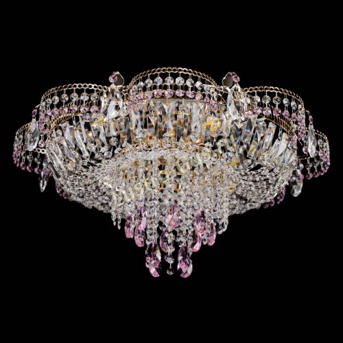 Люстра Камея №1 розовая в Подольске Гусь Хрустальный