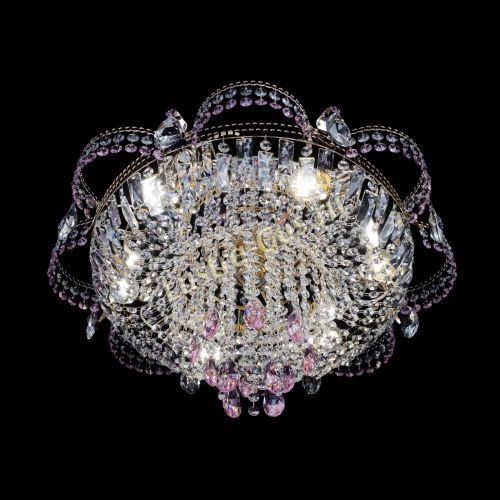 Люстра Камея №1 розовая в Подольске Гусь Хрустальный