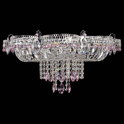 Люстра Камея №1 розовая в Подольске Гусь Хрустальный