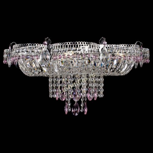 Люстра Камея №1 розовая в Подольске Гусь Хрустальный