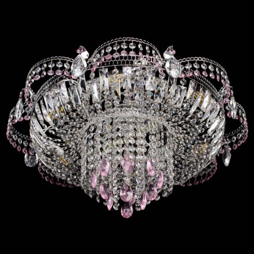 Люстра Камея №1 розовая в Подольске Гусь Хрустальный