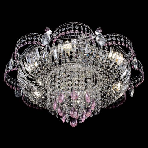 Люстра Камея №1 розовая в Подольске Гусь Хрустальный