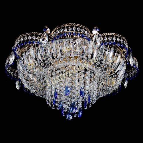 Люстра Камея №1 синяя в Подольске Гусь Хрустальный