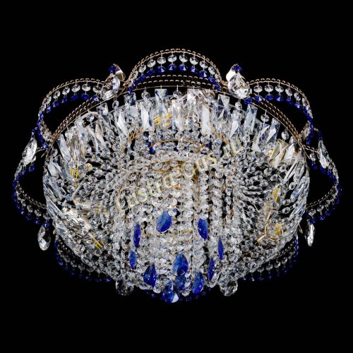 Люстра Камея №1 синяя в Подольске Гусь Хрустальный
