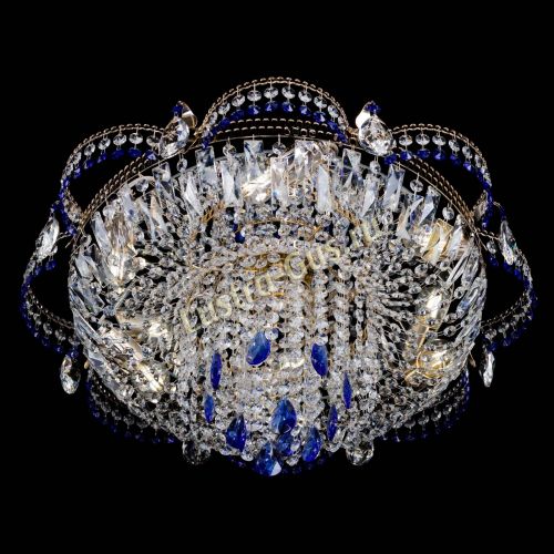 Люстра Камея №1 синяя в Подольске Гусь Хрустальный