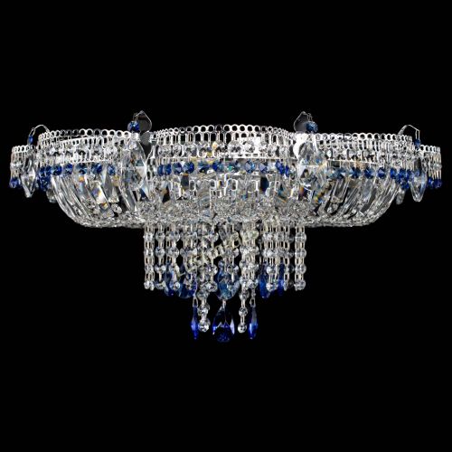 Люстра Камея №1 синяя в Подольске Гусь Хрустальный