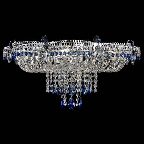 Люстра Камея №1 синяя в Подольске Гусь Хрустальный