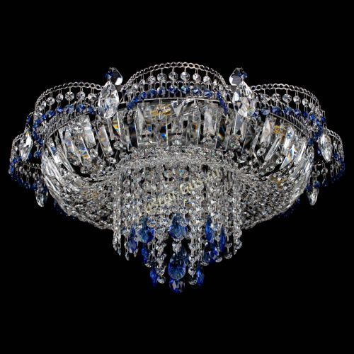 Люстра Камея №1 синяя в Подольске Гусь Хрустальный