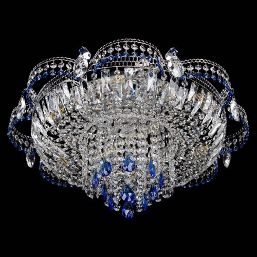 Люстра Камея №1 синяя в Подольске Гусь Хрустальный