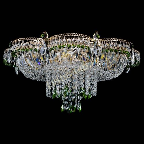 Люстра Камея №1 зеленая в Подольске Гусь Хрустальный