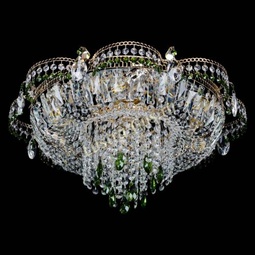 Люстра Камея №1 зеленая в Подольске Гусь Хрустальный