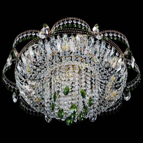 Люстра Камея №1 зеленая в Подольске Гусь Хрустальный