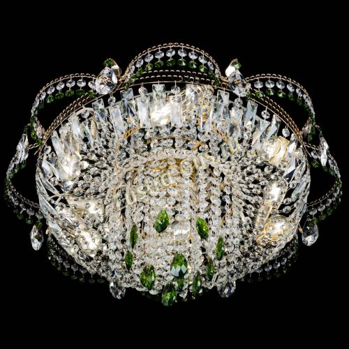 Люстра Камея №1 зеленая в Подольске Гусь Хрустальный