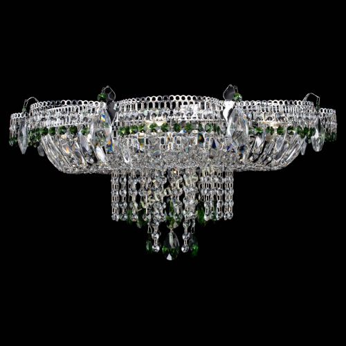 Люстра Камея №1 зеленая в Подольске Гусь Хрустальный