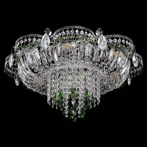 Люстра Камея №1 зеленая в Подольске Гусь Хрустальный