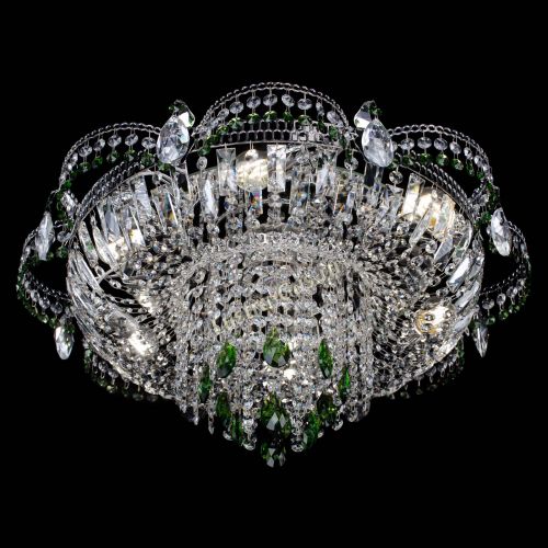 Люстра Камея №1 зеленая в Подольске Гусь Хрустальный