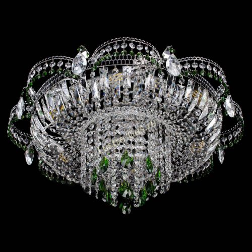 Люстра Камея №1 зеленая в Подольске Гусь Хрустальный