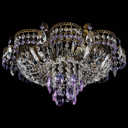 Люстра Камея №4 под бронзу фиолетовая в Подольске Гусь Хрустальный