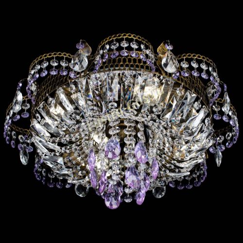 Люстра Камея №4 под бронзу фиолетовая в Подольске Гусь Хрустальный