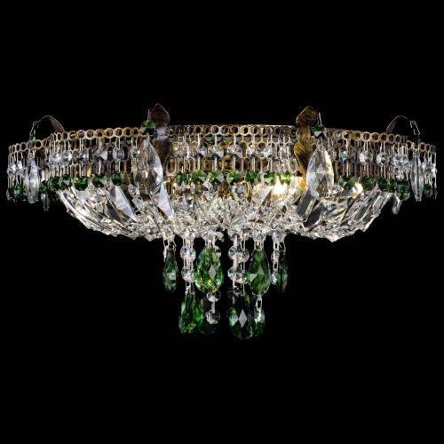 Люстра Камея №4 под бронзу зеленая в Подольске Гусь Хрустальный