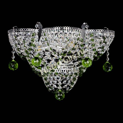 Люстра Камея Анна зеленая в Подольске Гусь Хрустальный