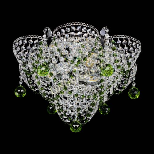 Люстра Камея Анна зеленая в Подольске Гусь Хрустальный