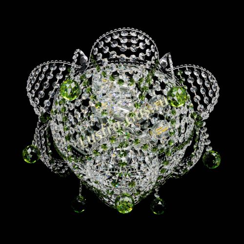 Люстра Камея Анна зеленая в Подольске Гусь Хрустальный