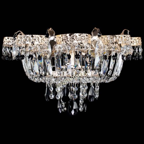 Люстра Камея Флора №4 черная в Подольске Гусь Хрустальный