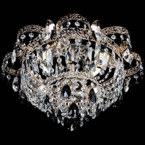 Люстра Камея Флора №4 черная в Подольске Гусь Хрустальный