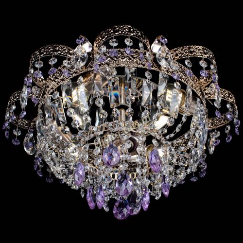 Люстра Камея Флора №4 фиолетовая в Подольске Гусь Хрустальный