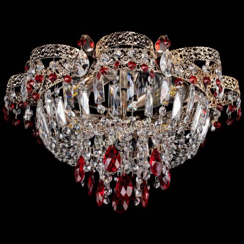 Люстра Камея Флора №4 красная в Подольске Гусь Хрустальный