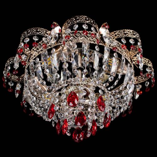Люстра Камея Флора №4 красная в Подольске Гусь Хрустальный