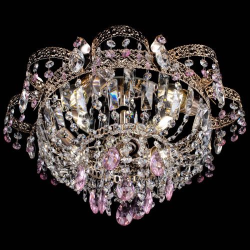 Люстра Камея Флора №4 розовая в Подольске Гусь Хрустальный