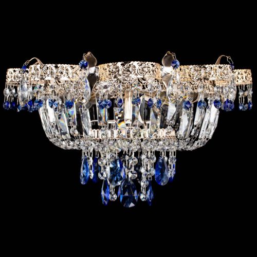 Люстра Камея Флора №4 синяя в Подольске Гусь Хрустальный