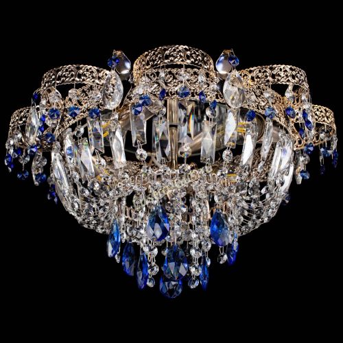 Люстра Камея Флора №4 синяя в Подольске Гусь Хрустальный